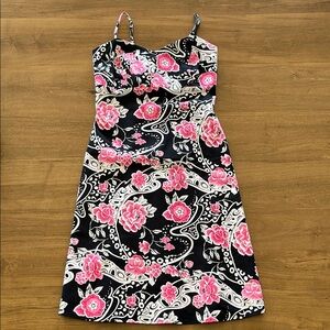 Black and Pink Spaghetti Strap Sundress - New - no tags